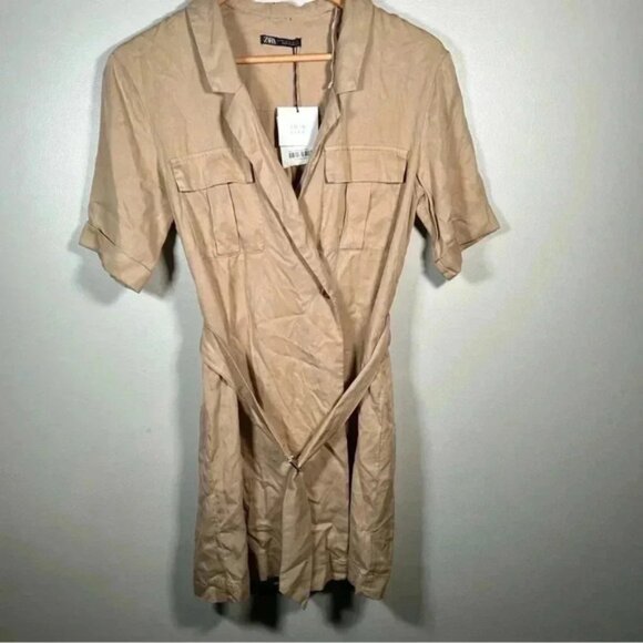 NWT ZARA DRESS WITH POCKETS XS - Picture 4 of 7